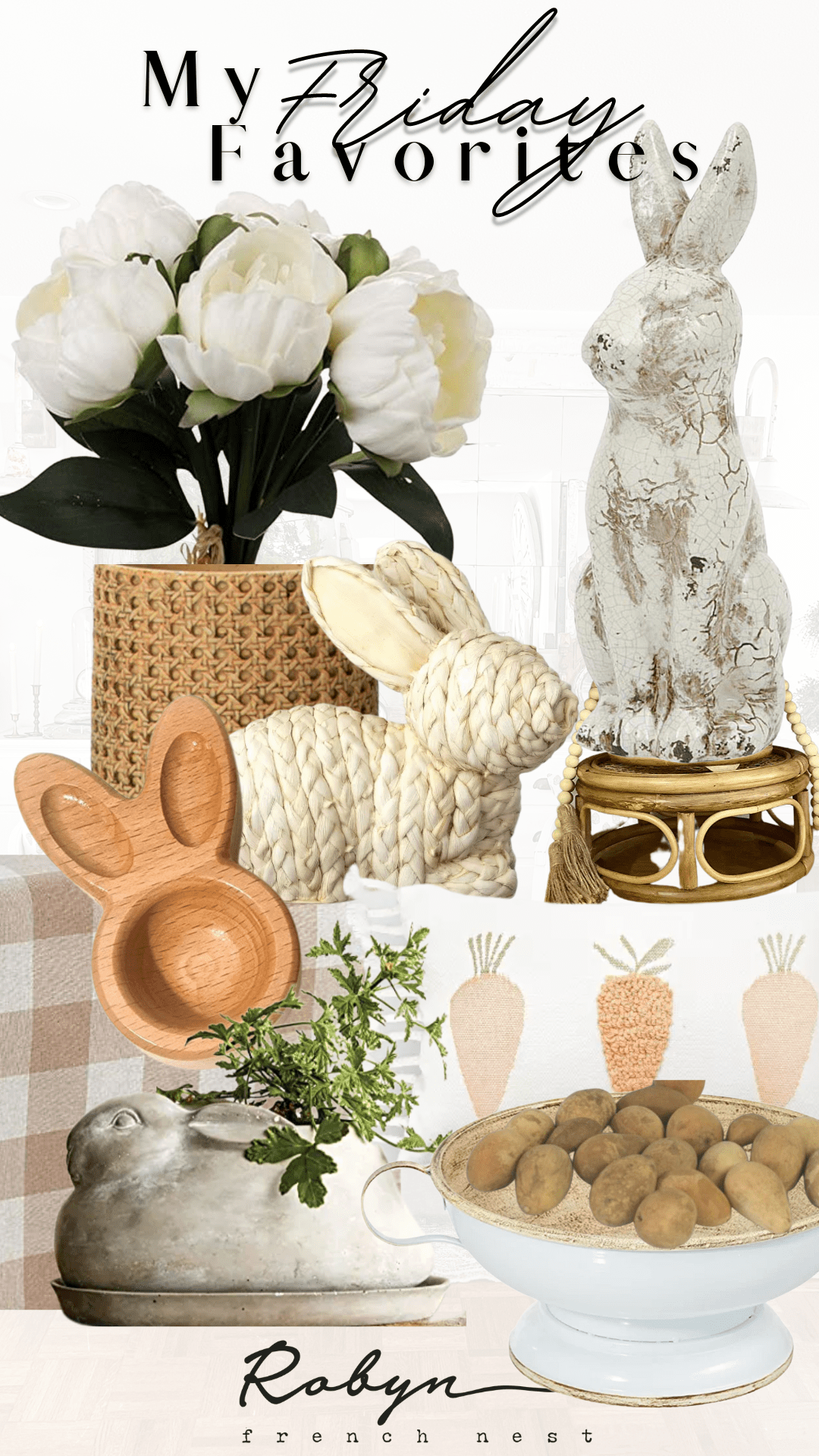 Friday Favorites-Neutral Easter Decor - Robyn's French Nest
